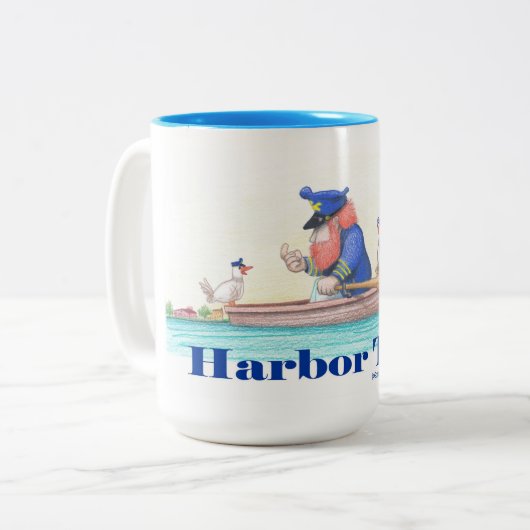 Hafenrundfahrt Zweifarbige Tasse (Vorderseite Links)
