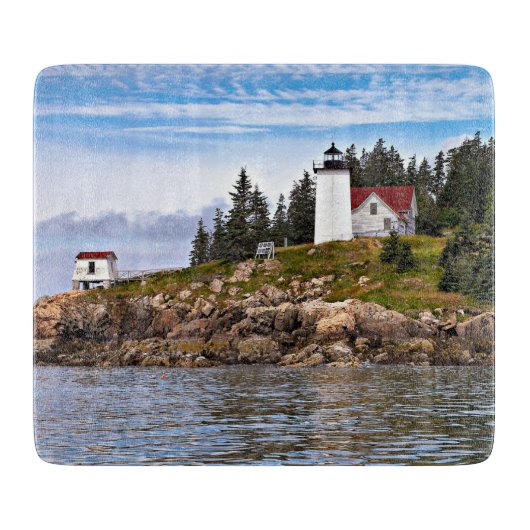 Hafenstadt Brurnt Leuchtturm, Maine Cutting Board Schneidebrett (Vorderseite)