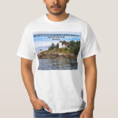 Hafenstadt Brurnt Leuchtturm, Maine T - Shirt (Vorderseite)