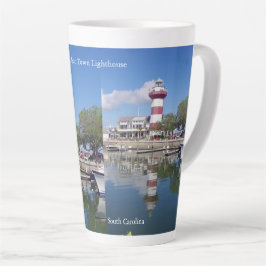 Hafenstadt Leuchtturm Latte Tasse