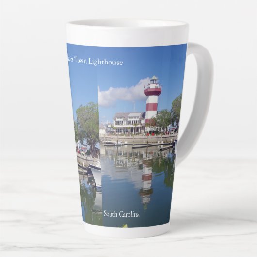 Hafenstadt Leuchtturm Latte Tasse (Rechte Ecke)