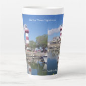 Hafenstadt Leuchtturm Latte Tasse (Vorderseite)