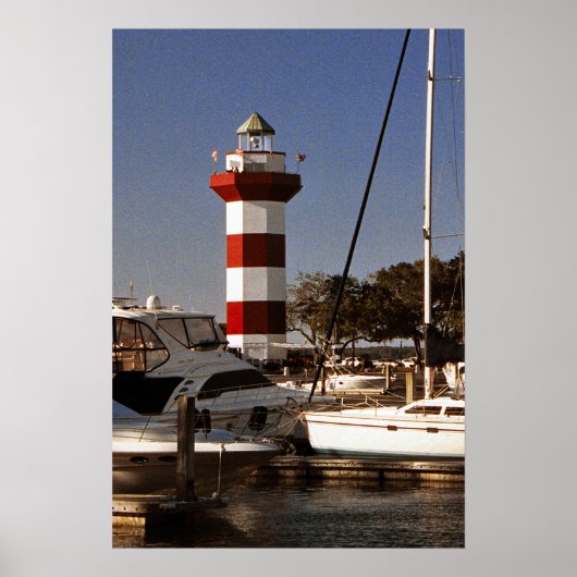 Hafenstadt-Leuchtturm Poster (Vorne)