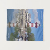 Hafenstadt Leuchtturm Wandteppich (Vorderseite (Horizontal))