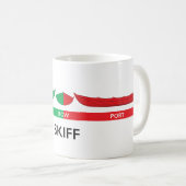 Hafensteuerbordskiff-Rudersport-Tasse Kaffeetasse (VorderseiteRechts)
