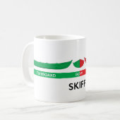 Hafensteuerbordskiff-Rudersport-Tasse Kaffeetasse (Vorderseite Links)