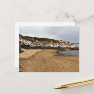 Hafenstrand und Ortsfront von Staithes Postkarte