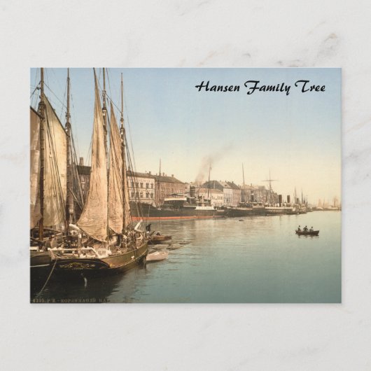 Hafenstrasse in Kopenhagen Postkarte (Vorderseite)