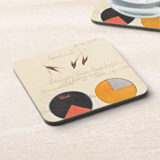 Hafer, 1920 von Hilma af Klint Getränkeuntersetzer (Linke Seite)