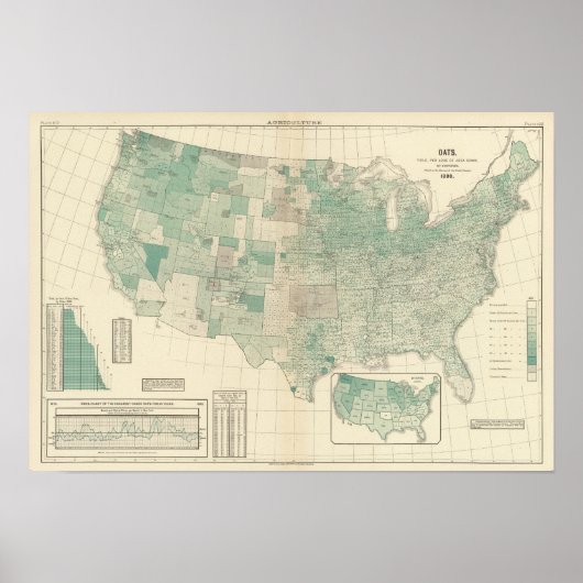 Hafer je Hektar gesät Poster (Vorne)