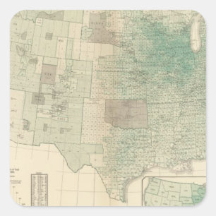 Hafer pro Quadratmeile Quadratischer Aufkleber