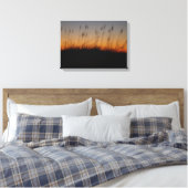 Hafer und Dünen im Sonnenuntergang Leinwanddruck (Insitu (Schlafzimmer))