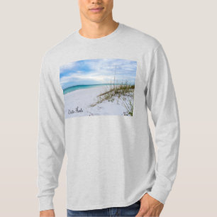 Hafer und weißer Sandstrand Morgens langen Schlaf T-Shirt