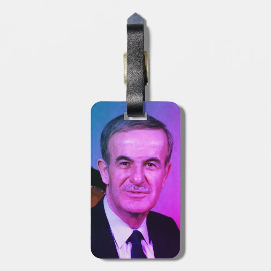 Hafez al-Assad, Präsident der Arabischen Republik  Gepäckanhänger (Rückseite vertikal)