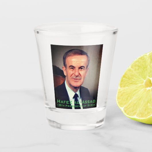 Hafez al-Assad, Präsident der Arabischen Republik  Schnapsglas (Vorderseite)