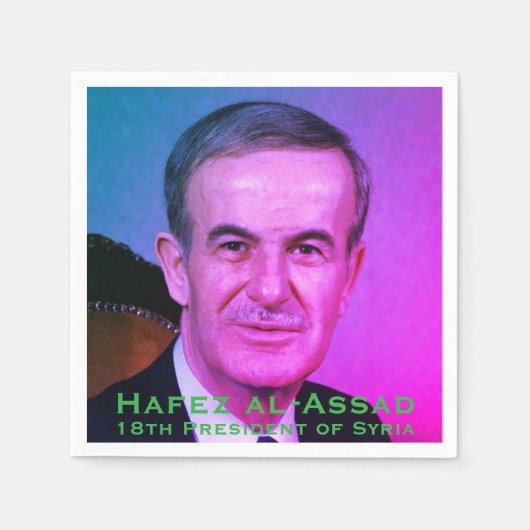 Hafez al-Assad, Präsident der Arabischen Republik  Serviette (Vorderseite)