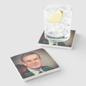 Hafez al-Assad, Präsident der Arabischen Republik  Steinuntersetzer (Seitenansicht)