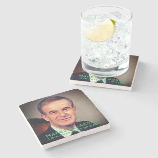 Hafez al-Assad, Präsident der Arabischen Republik  Steinuntersetzer (Seitenansicht)