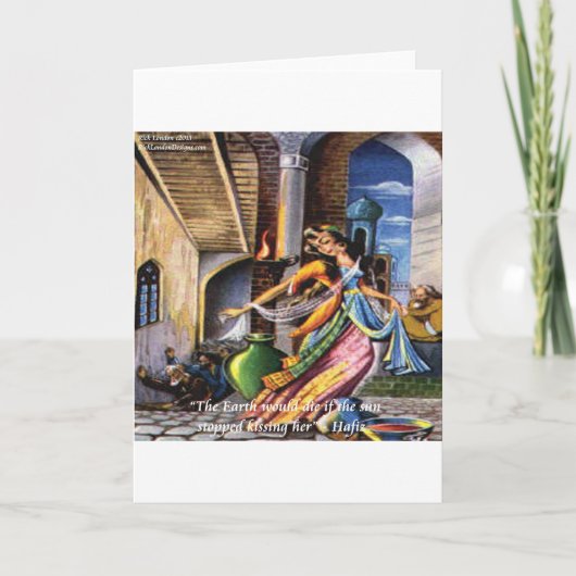 Hafiz (Sun & Earth) Love Quote Karte (Vorderseite)