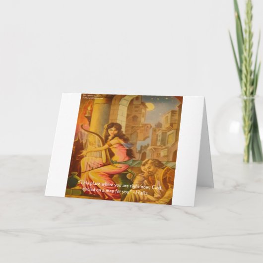 Hafiz-Zitat "Gottes Zirkel" Karte (Vorderseite)