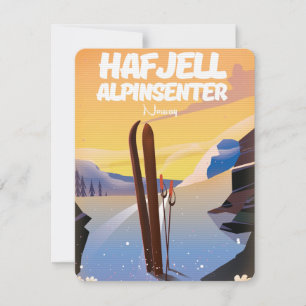 Hafjell Alpinsenter Norwegen schönes Skiposter.