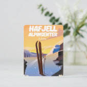 Hafjell Alpinsenter Norwegen schönes Skipposter. (Stehend Vorderseite)