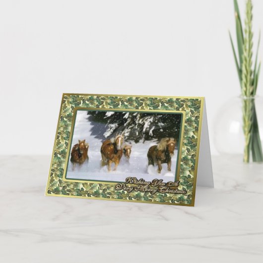 Haflinger Horse Blank Weihnachtskarte Feiertagskarte (Vorderseite)