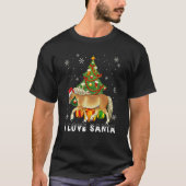 Haflinger Horse I Love Santa Christmas Pjs Horses T-Shirt (Vorderseite)