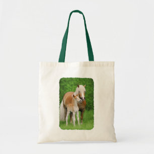 Haflinger Horse Niedlich Baby Foal Kiss Mum Pony F Tragetasche