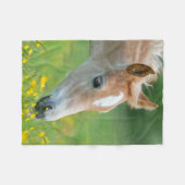 Haflinger Horse Niedlich Foel Blume Portrait - Fleecedecke (Vorderseite (Horizontal))