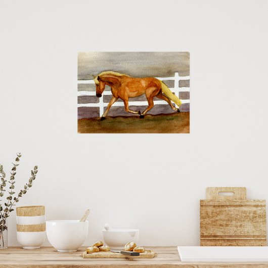 Haflinger Horse Portrait Poster (Küche)