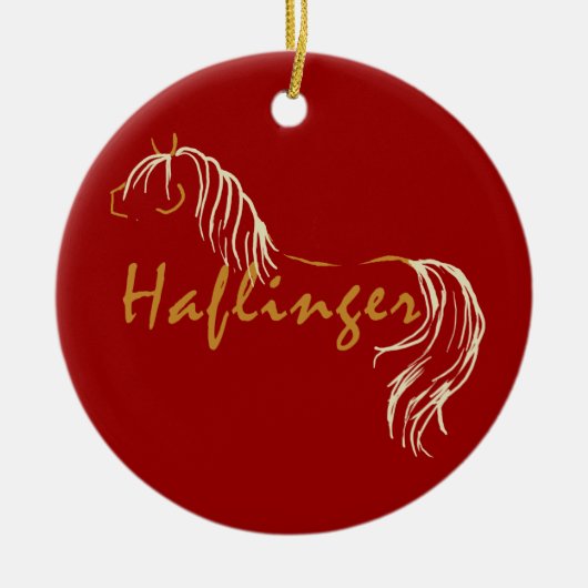 Haflinger Keramik Ornament (Vorne)