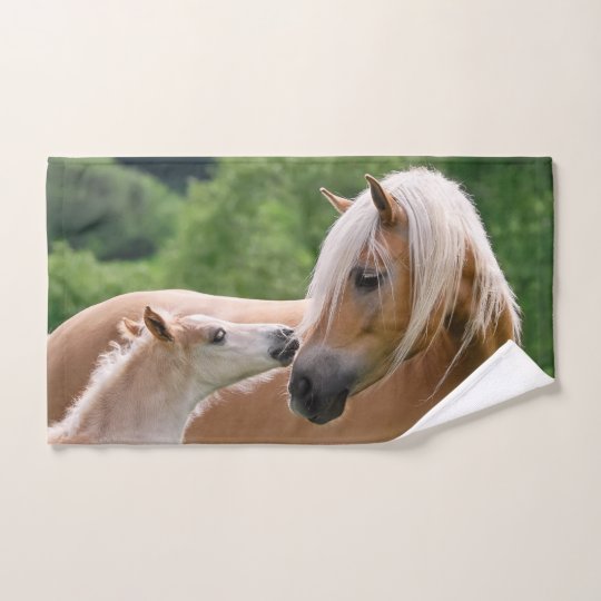 Haflinger Niedliche Pferde Fohlen Und Badhandtuch Set Zazzle De