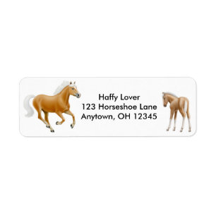 Haflinger Palomino-Pferdeaufkleber
