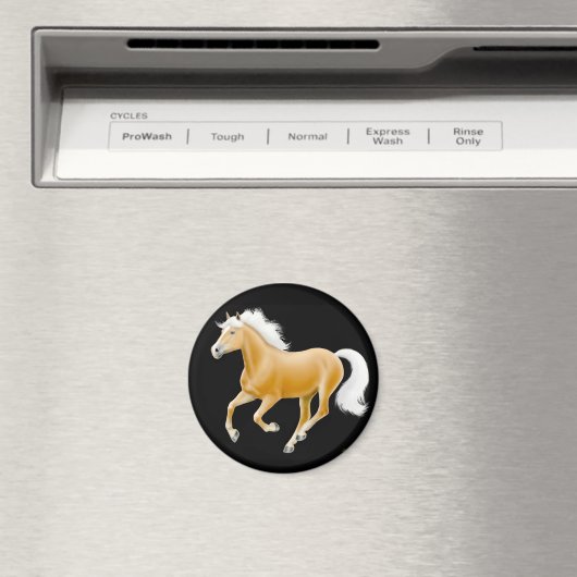 Haflinger Palomino Pferdemagnet Black Magnet (In Situ (Geschirrspüler))