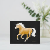 Haflinger Palomino Pferdepostkarte Postkarte (Stehend Vorderseite)