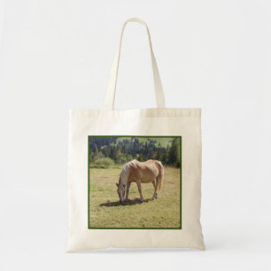 Haflinger Palomino Pony im Foto der Sommerweiden Tragetasche