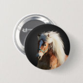 Haflinger Pferd Button (Vorne & Hinten)