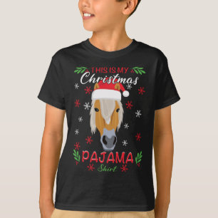 Haflinger Pferd Das ist mein Pajama-Weihnachtsfest T-Shirt
