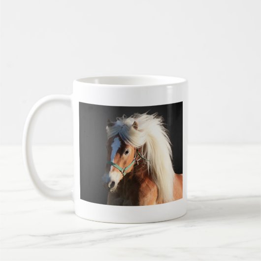Haflinger Pferd Kaffeetasse (Links)