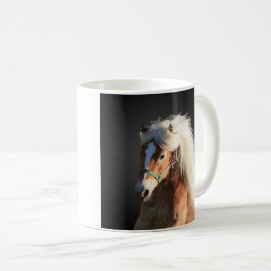 Haflinger Pferd Kaffeetasse (VorderseiteRechts)