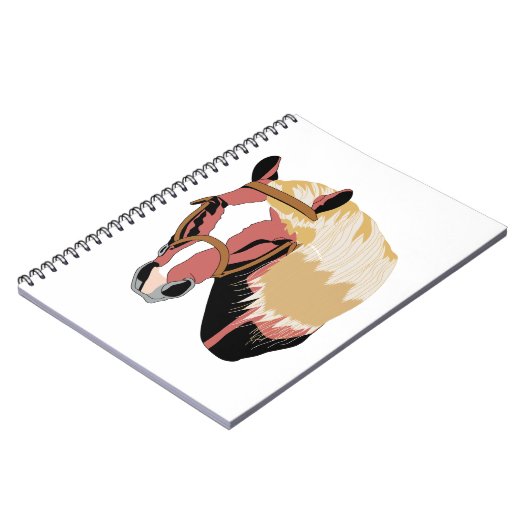 Haflinger Pferd Notizblock (Linke Seite)