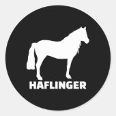 Haflinger Pferd Runder Aufkleber (Vorderseite)