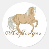 Haflinger Pferd Runder Aufkleber (Vorderseite)