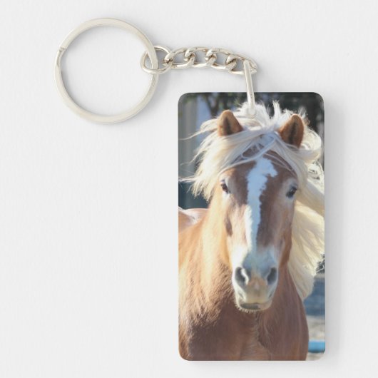 Haflinger Pferd Schlüsselanhänger (Vorderseite)