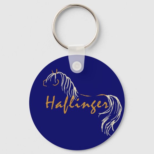 Haflinger Pferd Schlüsselanhänger (Vorderseite)
