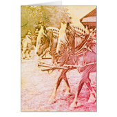 Haflinger Pferde Blank Inside Grußkarte (Vorne)