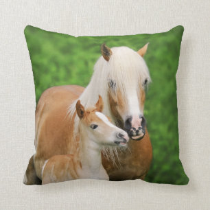 Haflinger Pferde Niedlich Forelle Kiss Mum Foto - Kissen
