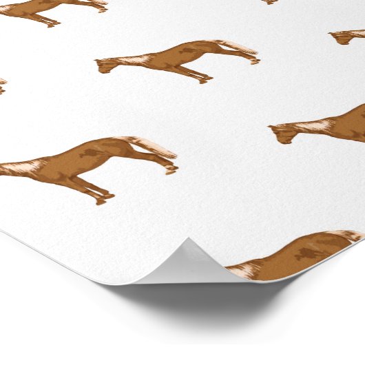 Haflinger Pferde Reittiere Malerei Poster (Ecke)