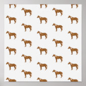 Haflinger Pferde Reittiere Malerei Poster (Vorne)